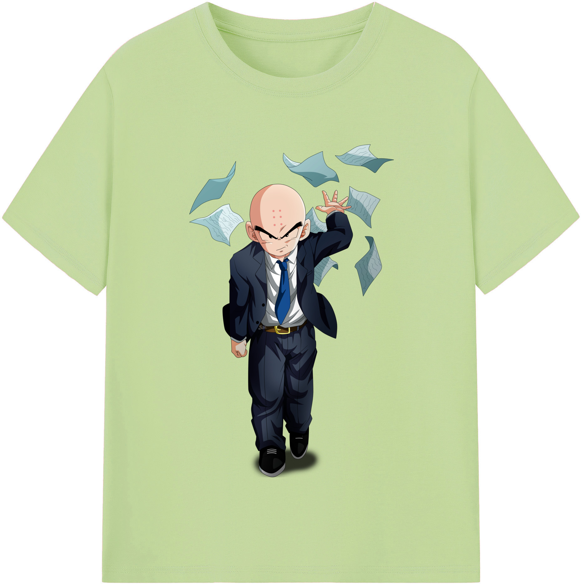（画像用） ドラゴンボール クリリン DRAGON BALL krillin 綿100％半袖Tシャツ（フロントプリント）